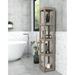 Aqua Teak Sula Solid Wood Freestanding Bathroom Shelves Solid Wood in Brown/Gray | 64 H x 12 W x 12 D in | Wayfair 263