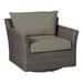 Summer Classics Outdoor Club Glider Wicker Chair w/ Cushions in Black | 30 H x 38.25 W x 33.5 D in | Wayfair 26262+C589H4278N