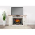 Sunny Designs Solid Wood TV Stand for TVs up to 78" w/ Electric Fireplace Included Wood in White | 40 H x 72 W x 18 D in | Wayfair K3650MB-FI