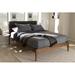 Mercury Row® Ashworth Tufted Platform Bed Upholstered/Polyester in Gray/Brown | 42.13 H x 77.95 W x 85.24 D in | Wayfair