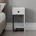 Latitude Run® 1 - Drawer Nightstand - Left Module Wood in White | 23.6 H x 12.4 W x 11.6 D in | Wayfair A6C08EBB840947B9A2F6EFE360E26B3C