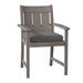 Summer Classics Croquet Teak Patio Dining Armchair w/ Cushions Wood in Brown | 37.75 H x 24.25 W x 27 D in | Wayfair 283027+C0304076N