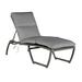 Summer Classics Skye 80.5" Long Reclining Single Chaise w/ Cushions Wicker/Rattan in Gray/Blue | 41 H x 28 W x 80.5 D in | Outdoor Furniture | Wayfair