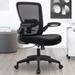 Inbox Zero Kovid Adjustable Executive Office Chair Task Chair Upholstered, Nylon in Black/Brown | 38.2 H x 25.2 W x 25.2 D in | Wayfair