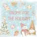 The Holiday Aisle® Gnome Sweet Gnome VII Blush - Wrapped Canvas Print Canvas in Blue/Pink | 12" H x 12" W | Wayfair