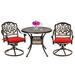 Darby Home Co Abdulrazak Round 2 - Person 35.4" Long Bistro Set w/ Cushions Metal in Brown | 35.4 W x 35.4 D in | Outdoor Furniture | Wayfair