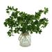 Primrue 23" Faux Boxwood Plant in Glass Vase Glass/Polysilk | 23 H x 25 W x 25 D in | Wayfair 71CC3AD1AAC74FF5A50D6A7ED0BDA153