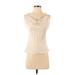 Zara Sleeveless Blouse: Ivory Tops - Women's Size X-Small