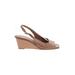 Nordstrom Rack Wedges: Tan Solid Shoes - Women's Size 10 - Peep Toe