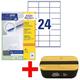 2400er-Pack Universal Klebeetiketten »3475« inkl. Lunchbox weiß, Avery Zweckform