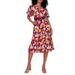 Polina Floral Belted Stretch Cotton Dress