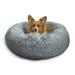 Best Friends by Sheri The Original Calming Donut Dog and Cat Bed in Shag Fur Gray Medium 30x30