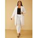 Plus Size Longline Stretch Crepe Jacket