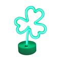 ESULOMP LED Neon Lights Green Shaped Neon Night Light USB and Battery Operated Night Lamp Decoration Lights for St Patrick
