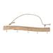 2 Count Wood Hangers Jewelry Storage Wooden Coat and Hat Hooks Wall-mounted Bamboo