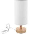 Table Lamp 2 PCS USB Linen Bedside Night Light Small Desk Lamps Night-lights White