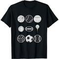 Football Baseball Soccer Volleyball Basketball Cricket Ball T-Shirt