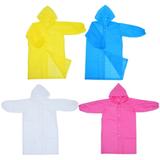 4 Pcs Children s Raincoat Poncho Waterproof Rainwear Girls Trench Coat Children Rain Jacket Hooded Raincoat Travel