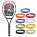 Yonex VCORE 100L Scarlet 7th Gen Performance Tennis Racquet 4 1/8 Grip Strung with White Synthetic Gut Racket String - Precise Spin & Remarkable Control