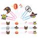 20 Pcs Halloween Bookmark Gift The Pumpkin Paper Clip Office Festival Party Favor Set Soft Rubber