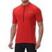 Spotti Men s Cycling Bike Jersey Short Sleeve with 3 Rear Pockets- Moisture Wicking Breathable Quick Dry Biking Shirt