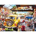 Buffalo Games - Hiro EC36 Tanikawa - Cartoon World - Sam s Garage - 1000 Piece Jigsaw Puzzle Yellow Red Brown 26.75 L X 19.75 W