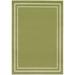 Nourison Sandy Indoor / Outdoor Solid Area Rug Green/Ivory 8 x10 8 x 10 Green Rectangle