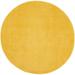 Nourison Modern Solid Indoor/Outdoor Area Rug 6 x 6 Round - Yellow