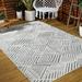 JONATHAN Y JONATHAN Y Aylan High-Low Pile Art Deco Geometric Indoor/Outdoor Area Rug 3 X 5 - White/Black