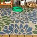 JONATHAN Y JONATHAN Y Marvao Modern Floral Textured Weave Indoor/Outdoor Area Rug 8 X 10 - Navy/Green