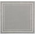 Nourison Sandy Indoor / Outdoor Solid Area Rug Grey/Ivory 5 xSquare 5 Square Grey Square