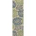 JONATHAN Y JONATHAN Y Marvao Modern Floral Textured Weave Indoor/Outdoor Area Rug 2 X 10 - Navy/Green