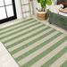 JONATHAN Y JONATHAN Y Vinales Two-Tone Wide Stripe Indoor/Outdoor Area Rug 8 X 10 - Green/Cream