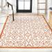 JONATHAN Y JONATHAN Y Ourika Vintage Filigree Textured Weave Indoor/Outdoor Area Rug 8 X 10 - Cream/Orange