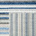 Safavieh Cabana Eglantina Indoor/ Outdoor Waterproof Patio Stripe Rug Grey/Blue 3 x 3 Square 4 Square 4 x 6 Outdoor Living Room Patio Dining