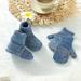 Baby Shoes + Gloves Set Knit Newborn Girls Boys Boots Mitten Fashion Solid Toddler Infant Slip-On Bed Shoes Hand Made