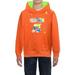 Colorful Letter Print Pullover Casual Cotton Hoodie Long Sleeve Hooded Sweatshirt With Pocket For Boys Orange 4 Years-5 Years