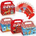 MIKIMIQI 12 PCS Carnival SE33 Theme Party Decorations Circus Party Favors Boxes Circus Animal Treat Candy Boxes Birthday Party Supplies Carnival Party Gift Bags for Boys Girls Baby Shower Party