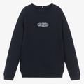 Tommy Hilfiger Teen Boys Navy Blue Cotton Sweatshirt