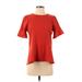 Madewell Short Sleeve Top Red High Neck Tops - Women's Size X-Small