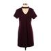 Sanctuary Casual Dress - Shift: Burgundy Solid Dresses - New - Women's Size X-Small