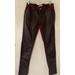 Levi's Jeans | Levi's Jeans Sz 28 Women 535 Super Skinny Maroon Faux Leather Front Denim Pants | Color: Purple | Size: 28