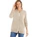 Plus Size Women's Perfect Long-Sleeve Cardigan by Woman Within in Natural Khaki (Size 4X) Sweater