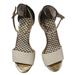 Jessica Simpson Shoes | Jessica Simpson Black Gold Heels Suze 8b | Color: Black/Cream | Size: 8