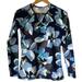 Athleta Swim | Athleta Swim Top Point Break Rashguard Hero Bloom Blue Floral Swimsuit Small | Color: Blue | Size: S