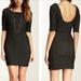 Free People Dresses | Free People Lady Pucker Textured Body Con Dress Size Xs | Color: Black/Gray | Size: Xs