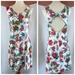 Disney Dresses | Disney Boutique Aloha Hawaiian Sketch Minnie Mouse Print Midi Skater Dress Sz L | Color: Red/White | Size: L