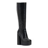 Jessica Simpson Shoes | Jessica Simpson Womens Black 2" Platform Samah Square Toe Block Heel Boots 8 M | Color: Black | Size: 8
