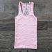 American Eagle Outfitters Tops | American Eagle Outfitters Pink Crochet Racerback Tank Size Medium | Color: Pink | Size: M