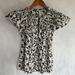 Anthropologie Tops | Anthropologie Floral Print Top Butterfly Sleeves Great Preloved Cond. Small | Color: Blue/White | Size: S